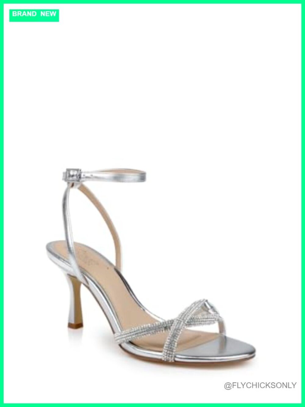 Jewel Badgley Mischka Fiji Mid Stiletto Heel Sandals